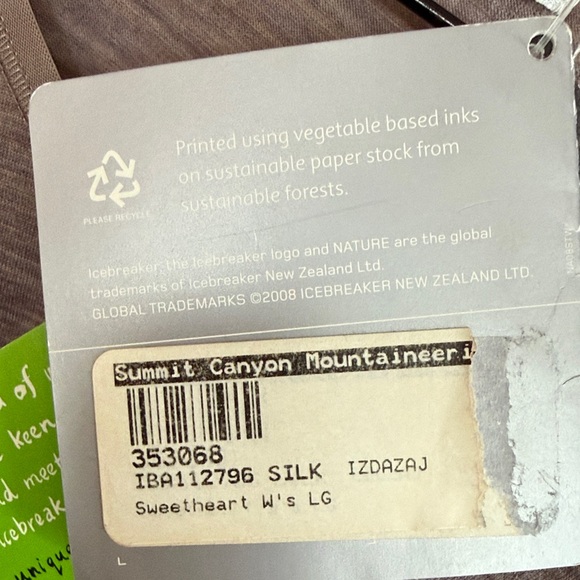 Icebreaker Heather Gray Long Sleeve Silk Weight Women's Top - Picture 2 of 5